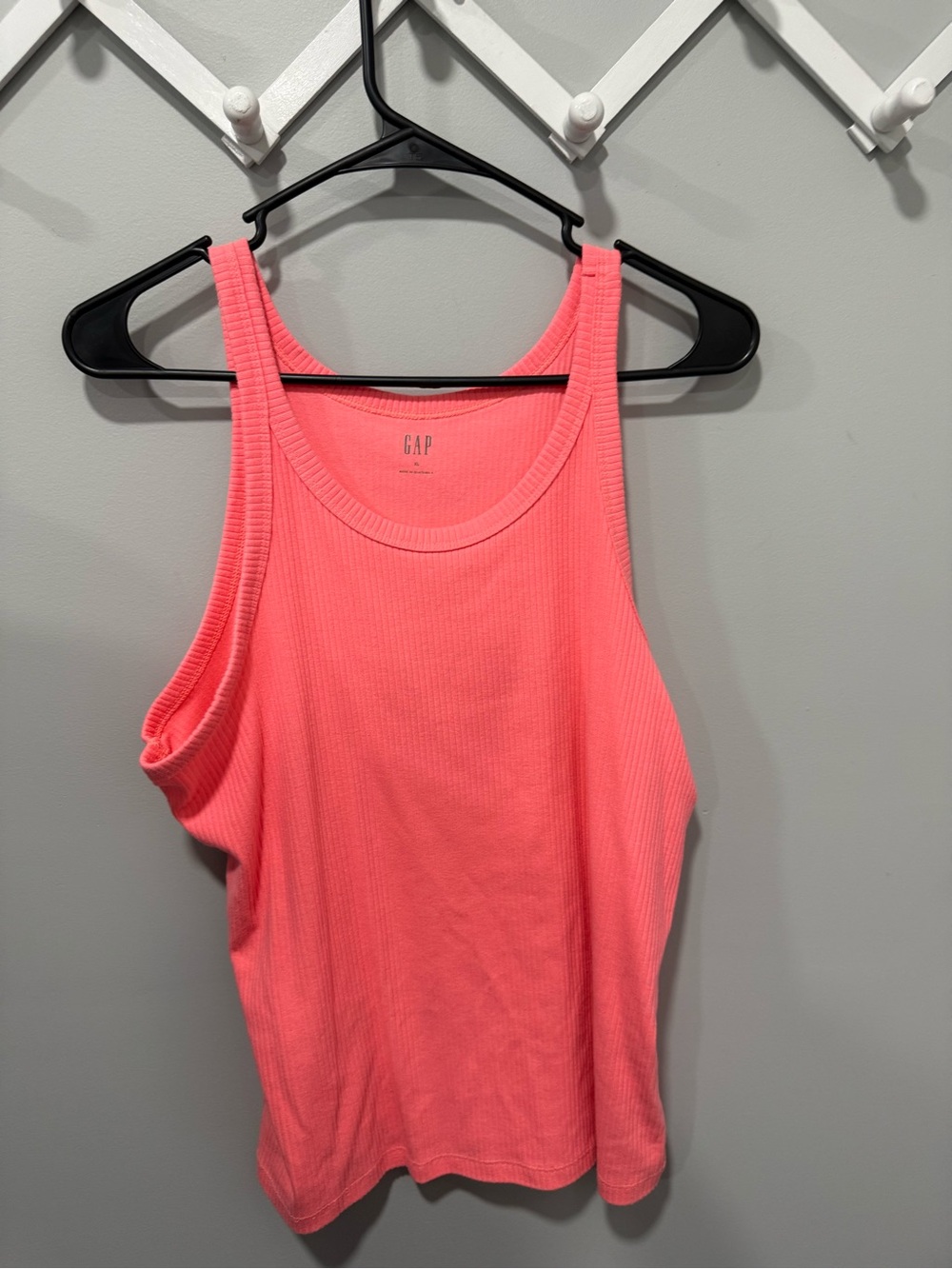 Gap ribbed pink tank top size XL